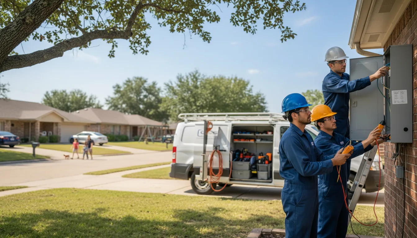 Certified electrician providing emergency electrical services in Mesquite, TX